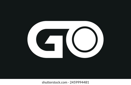 Initial Letter GO Logo Design. GO Logo Design. Creative And Modern GO logo.