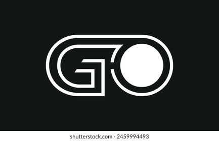 Initial Letter GO Logo Design. GO Logo Design. Creative And Modern GO logo.