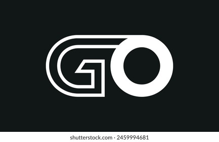 Initial Letter GO Logo Design. GO Logo Design. Creative And Modern GO logo.
