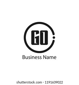 Initial Letter GO Logo Template Design