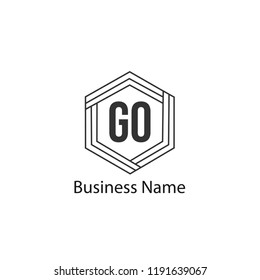 Initial Letter GO Logo Template Design
