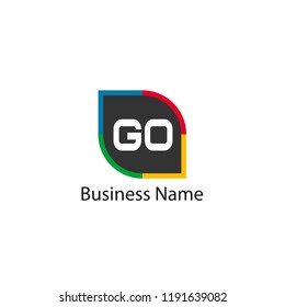 Initial Letter GO Logo Template Design