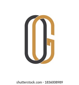 Initial Letter go or og Logo Vektorvorlagen