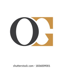 Plantillas vectoriales de letras iniciales go o og