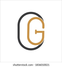 Plantillas vectoriales de letras iniciales go o og