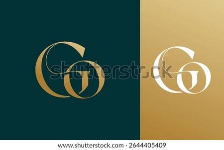 Initial letter GO OG logo design vector illustration for couple, wedding, and business