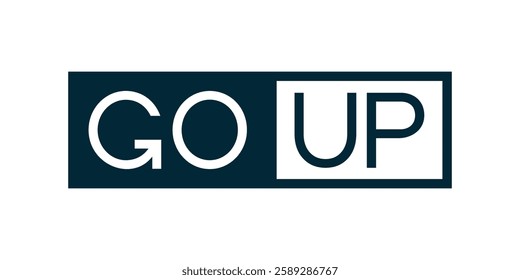 Initial letter GO UP, uppercase logo, logo arrow GO design inspiration.
