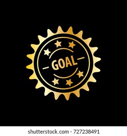Initial Letter Goal Target Design for seal stamp or label
