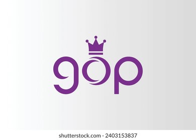 Initial Letter GOP Logo vector icon illustration