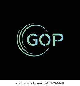 Initial Letter GOP Logo vector icon illustration