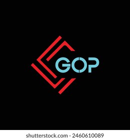 Initial Letter GOP Logo vector icon illustration