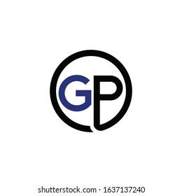 initial letter gp or pg logo vector designs