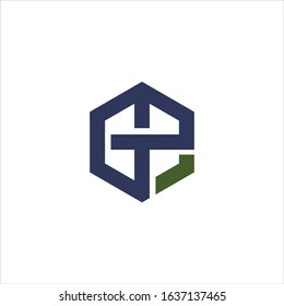 Initial letter gp or pg logo design template