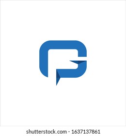 Initial letter gp or pg logo vector templates