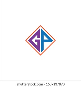 Initial letter gp or pg logo vector templates