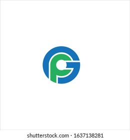 Initial letter gp or pg logo vector design template