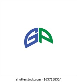 Initial letter gp or pg logo vector design template
