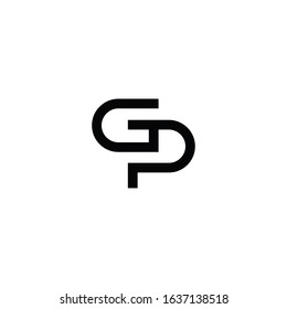 Initial letter gp or pg logo vector design templates