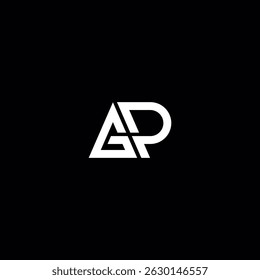 Initial Letter GP PG Logo Design with Modern Minimal Style.