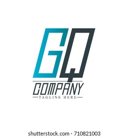 Initial Letter GQ Design Logo