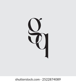Initial letter gq logo design 