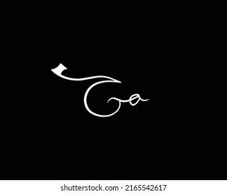 Initial Letter Gq Logo - Handwritten Signature Logo