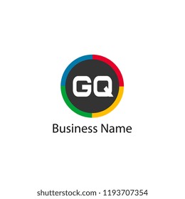Initial Letter GQ Logo Template Design