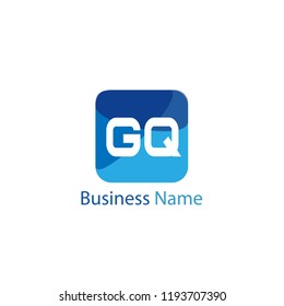 Initial Letter GQ Logo Template Design