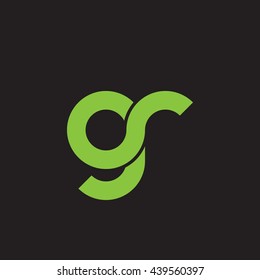 initial letter gr linked round lowercase logo green