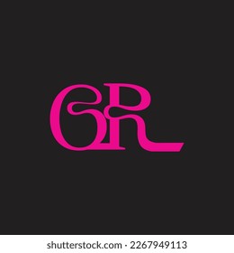 initial letter GR logo design