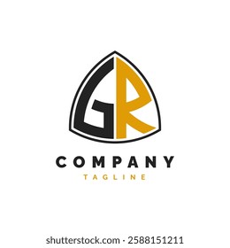 Initial Letter GR Logo Design. Alphabet GR Logo Template