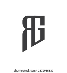 initial letter gr logo or rg logo vector design template