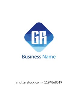Initial Letter GR Logo Template Design