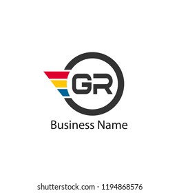 Initial Letter GR Logo Template Design