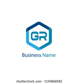Initial Letter GR Logo Template Design