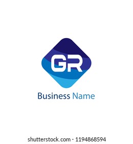 Initial Letter GR Logo Template Design