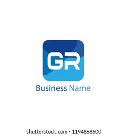 Initial Letter GR Logo Template Design