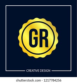 Initial Letter GR Logo Template Design