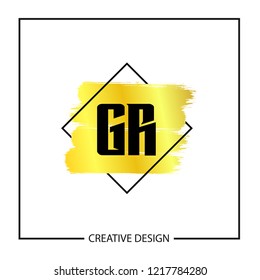 Initial Letter GR Logo Template Design