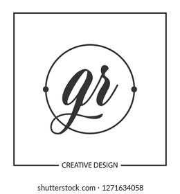 Initial Letter GR Logo Template Design