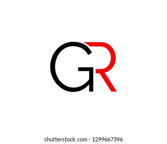 Initial Letter Gr Logo Template Design Stock Vector (Royalty Free ...