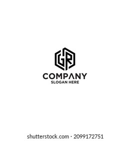 Initial Letter GR Logo Template Design