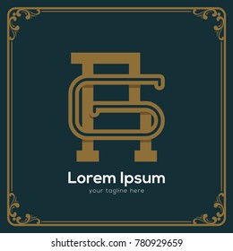 Initial letter GR logotype company name. Vector for company name.
