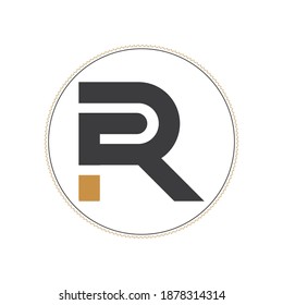 Plantilla de diseño de logotipo de gr o rg de letras iniciales. Diseño creativo del logotipo de gr de letras abstractas con borde.