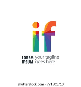 Initial Letter IF Gradient Logo