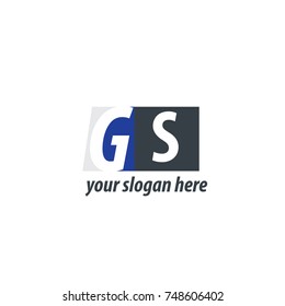 Initial Letter GS Design Logo With Square