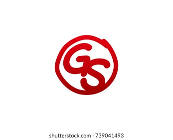 The initial letter GS handwritten logo