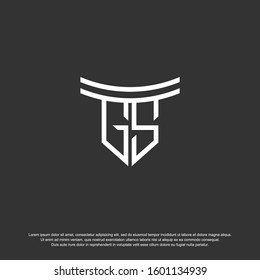 Initial Letter GS Logo Concept Vector