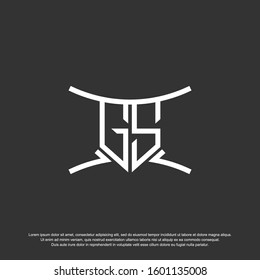Initial Letter GS Logo Concept Vector