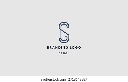 Initial letter GS logo design. isolated on white background